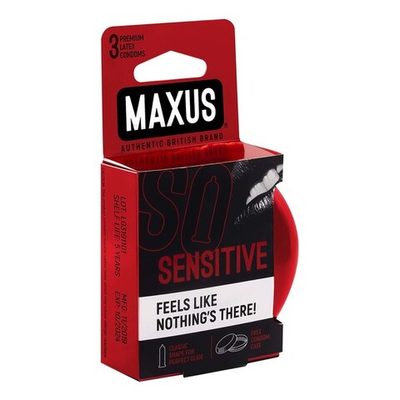 Презервативы ультратонкие MAXUS Sensitive №3 ж/к (Таиланд)