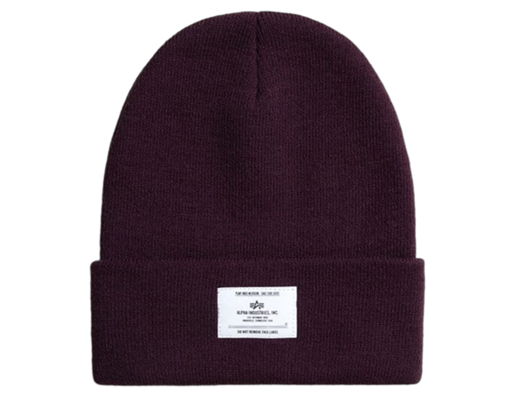 Шапка Alpha Industries Essential Beanie Бордовая