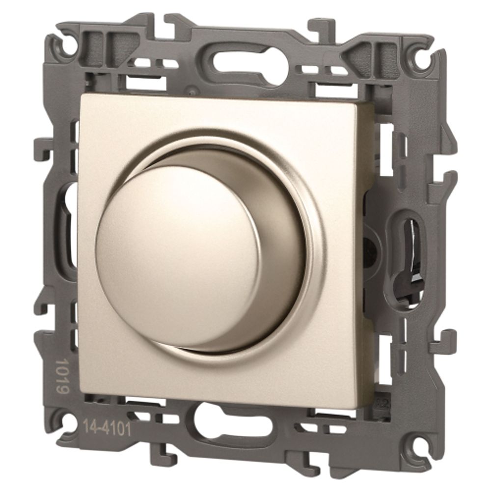 14-4101-04 ЭРА Светорегулятор поворотно-нажимной, 400ВА 230В, IP20, Эра Elegance, шампань