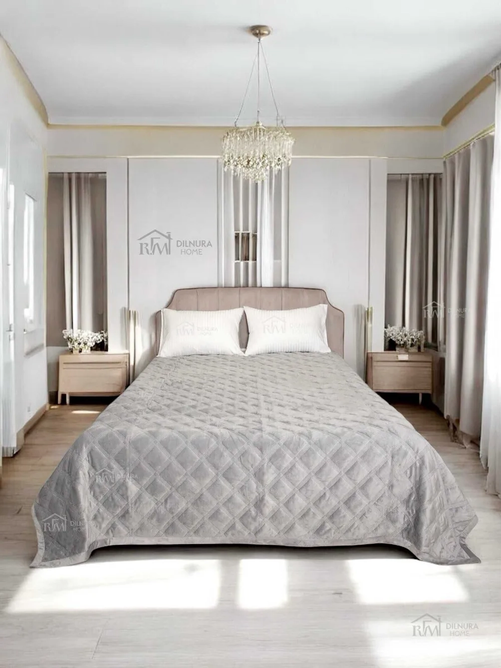 Покрывало 220х240 стеганое для кровати и дивана