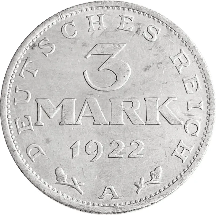 3 марки 1922 Германия "А"