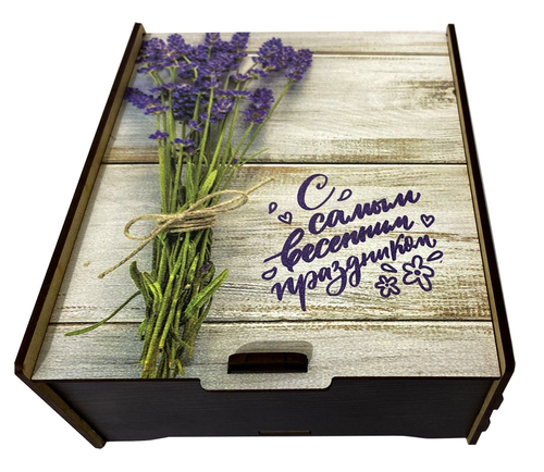 Шкатулка чая С самым весенним праздником №1