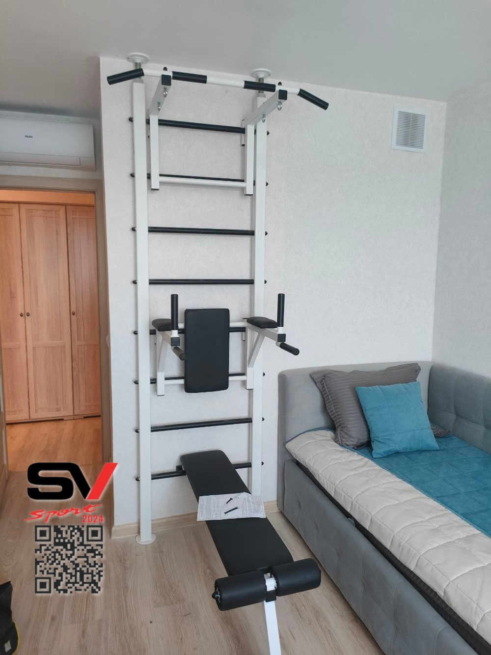 Монтаж шведской стенки Sv Sport враспор