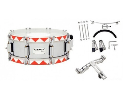 GEWA Marching Small Drum Steel Chrome HW RH 13x5.5" маршевый малый барабан