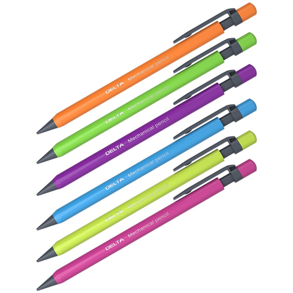 Карандаш механический Erich Krause Delta 0,5мм, с ластиком, корпус ассорти, 1шт