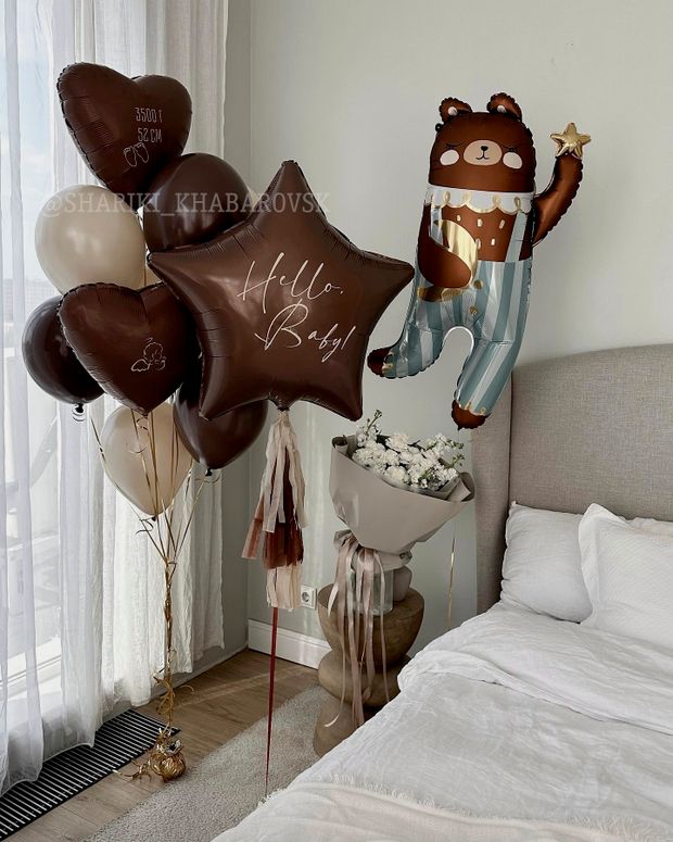 Воздушные шары на выписку для мальчика №6083