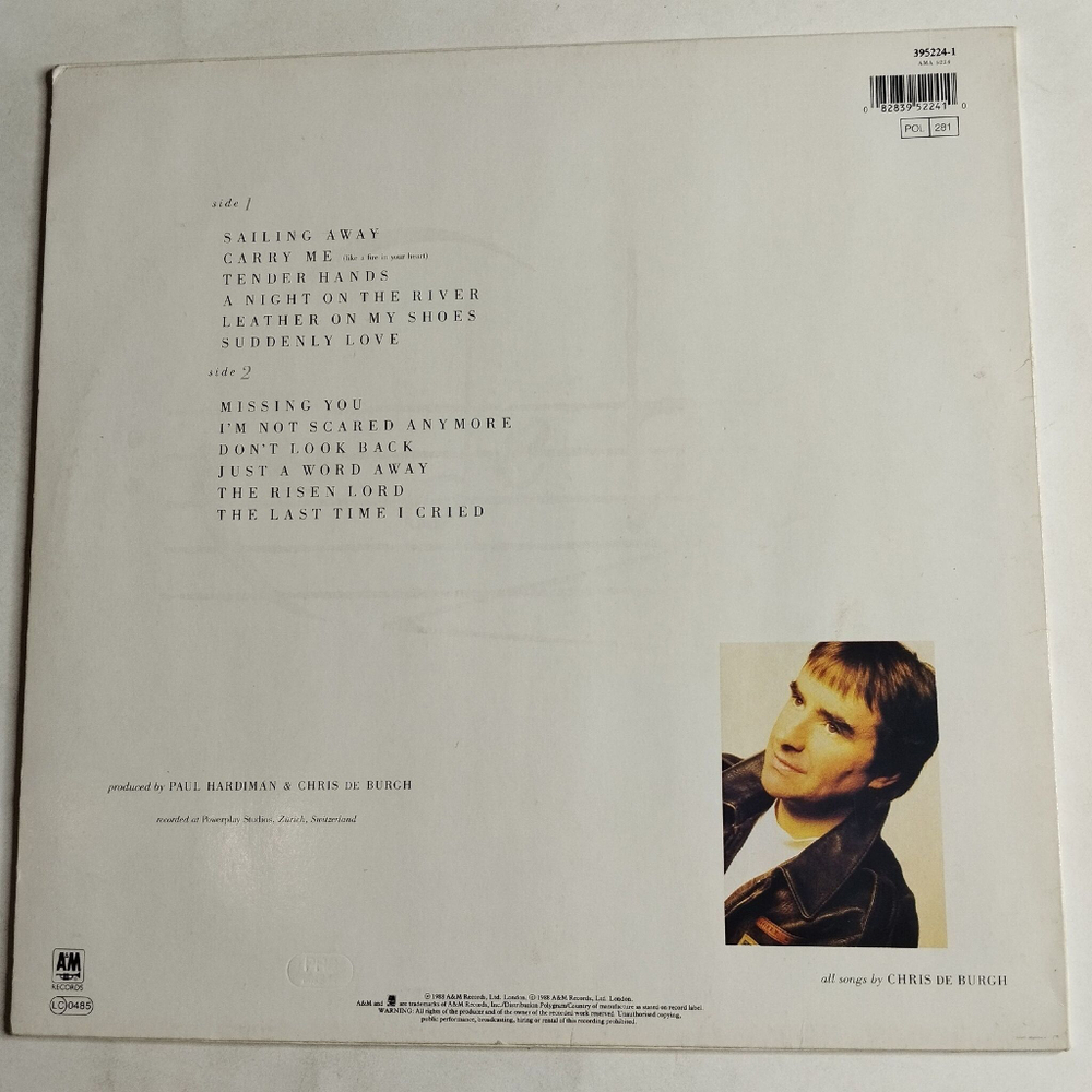 Винтажная виниловая пластинка LP Chris de Burgh Flying Colours (Germany 1988)