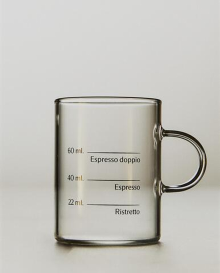 Zara Home чашка из боросиликатного стекла, цвет прозрачный, 6.5 см
