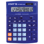 Калькулятор настольный STAFF STF-888-12-BU (200х150 мм) 12 разрядов двойное питание синий