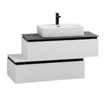 Мебель для ванной со столешницей и накладной раковиной Cezares SLIDER 100 Bianco Opaco SLIDER-1000-1C-SO-BO