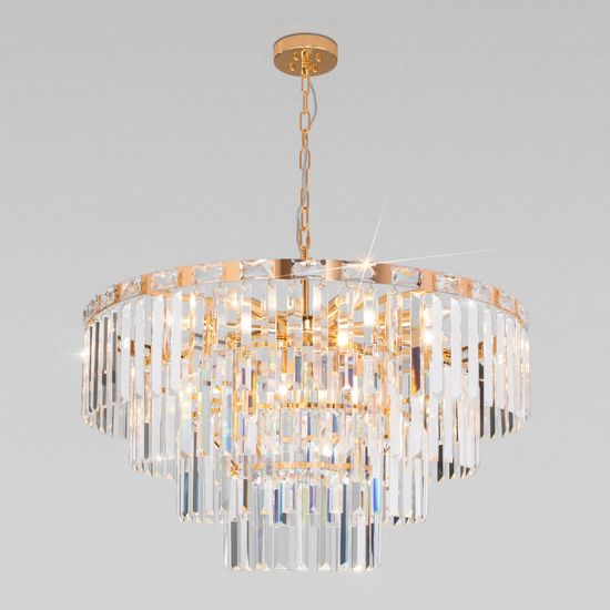 10130/10 / подвесной светильник / золото/прозрачный хрусталь Strotskis Smart