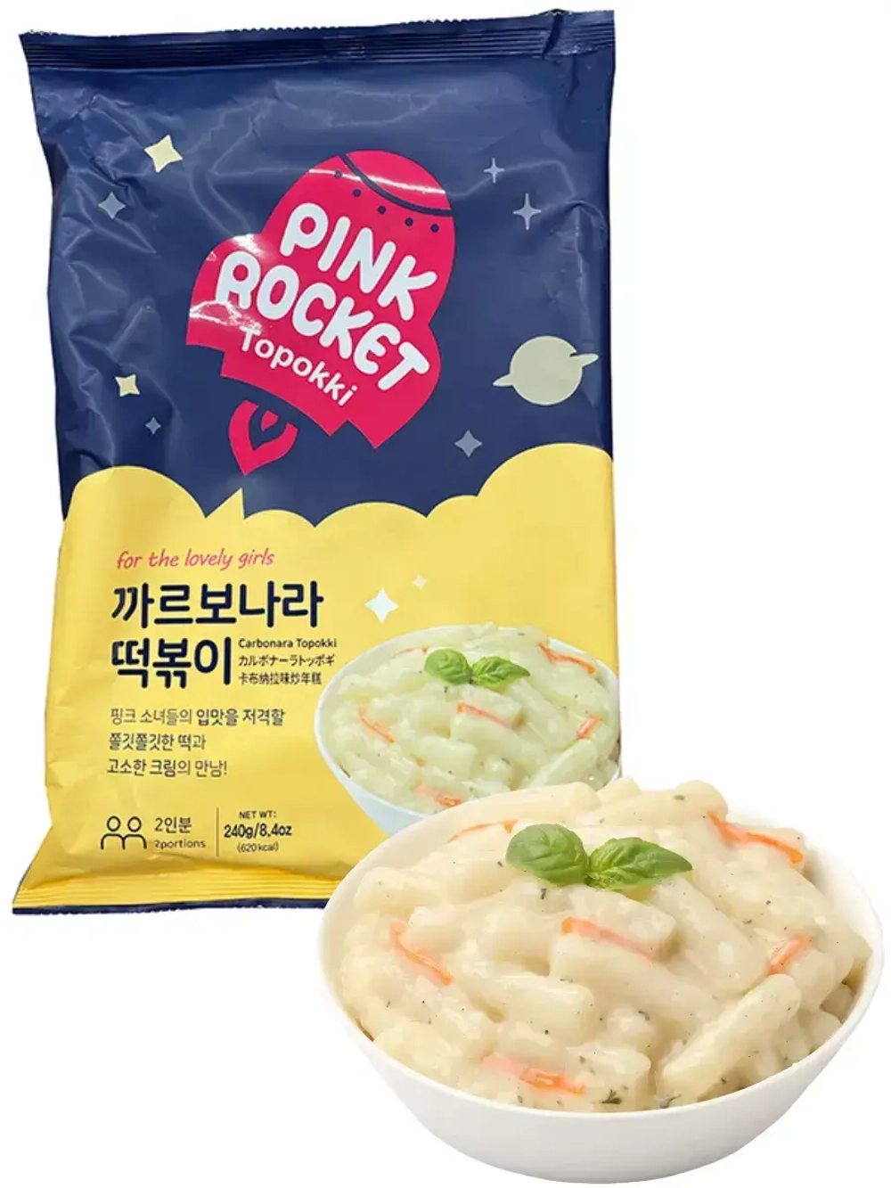 Токпокки Pink Rocket с соусом Карбонара 240 г