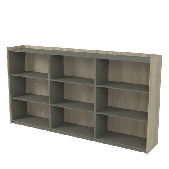 15ШТС.1405 Шкаф средний, со стеклом, трехсоставный (2636*460*1400)