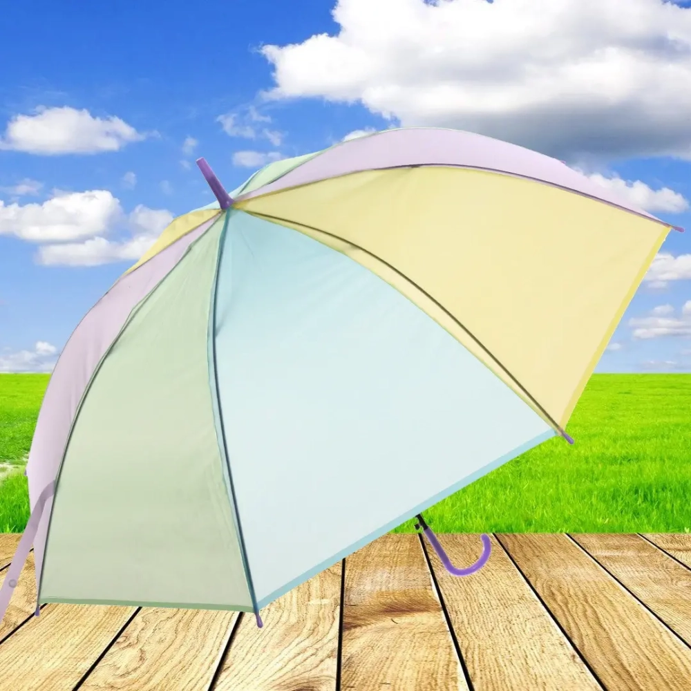 Зонт детский полуавтомат «Ultramarine - Радуга», пастель, 8 спиц, d-92, в сложе. виде 71см●