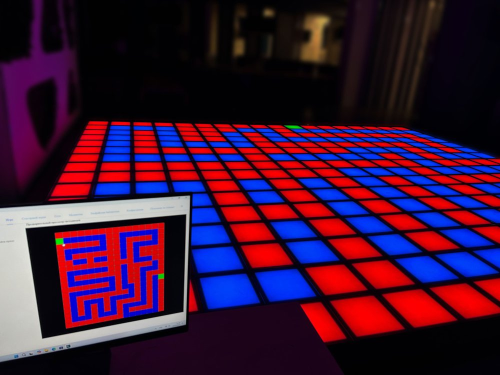 Интерактивный светодиодный пол «Арена Pixel battle»