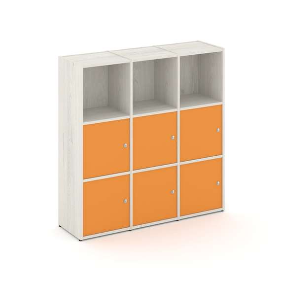 Locker plus Комплект №3 LK.K-003 Дуб Наварра/Оранжевый 1188*350*1203