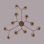 6554/12C CLASSI LN25 28 бронза/коньячный/металл/стекло Люстра потолочная E14 12*40W 220V MADONNA