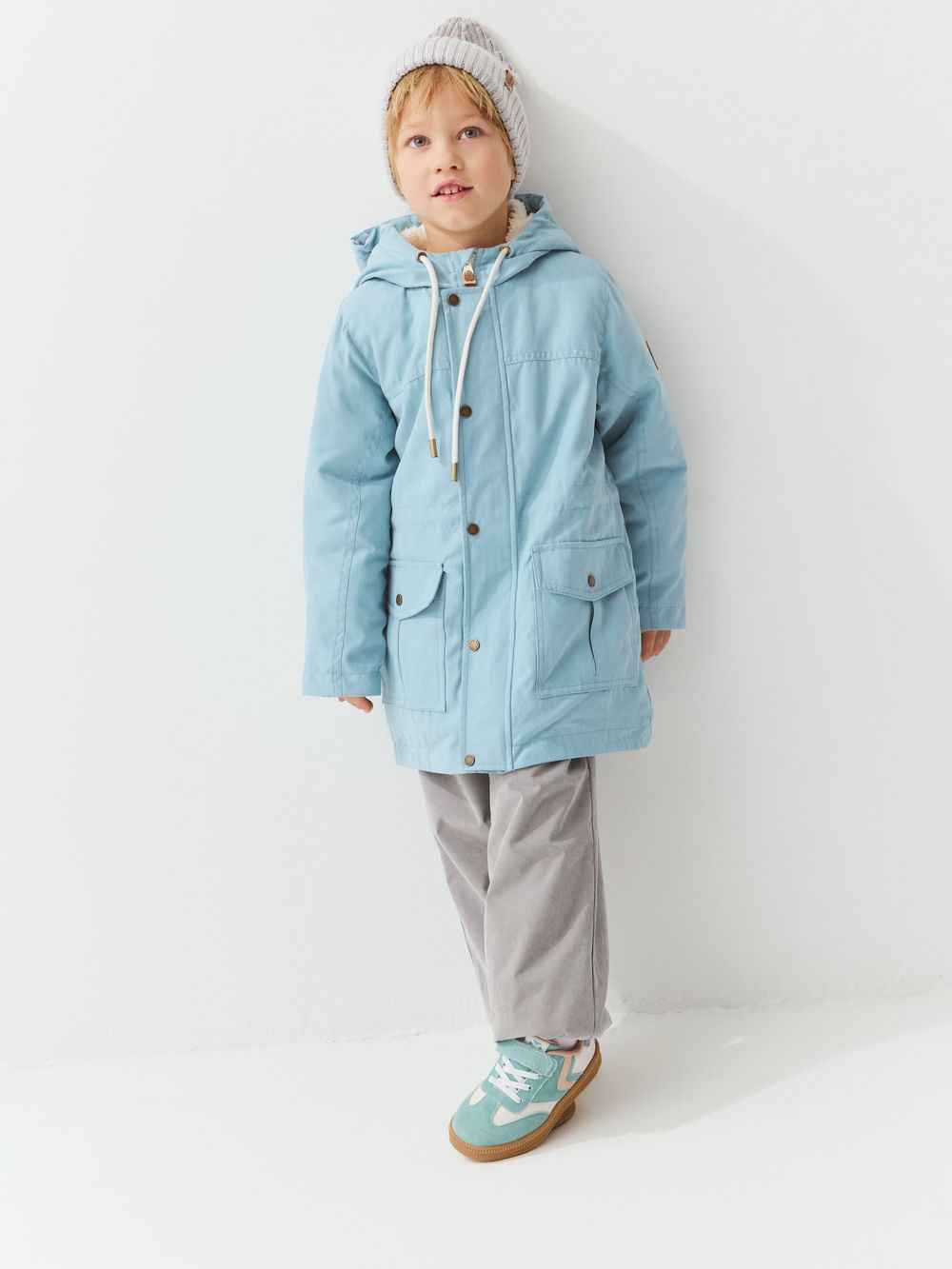 Парка демисезонная на меху "Голубой камень"