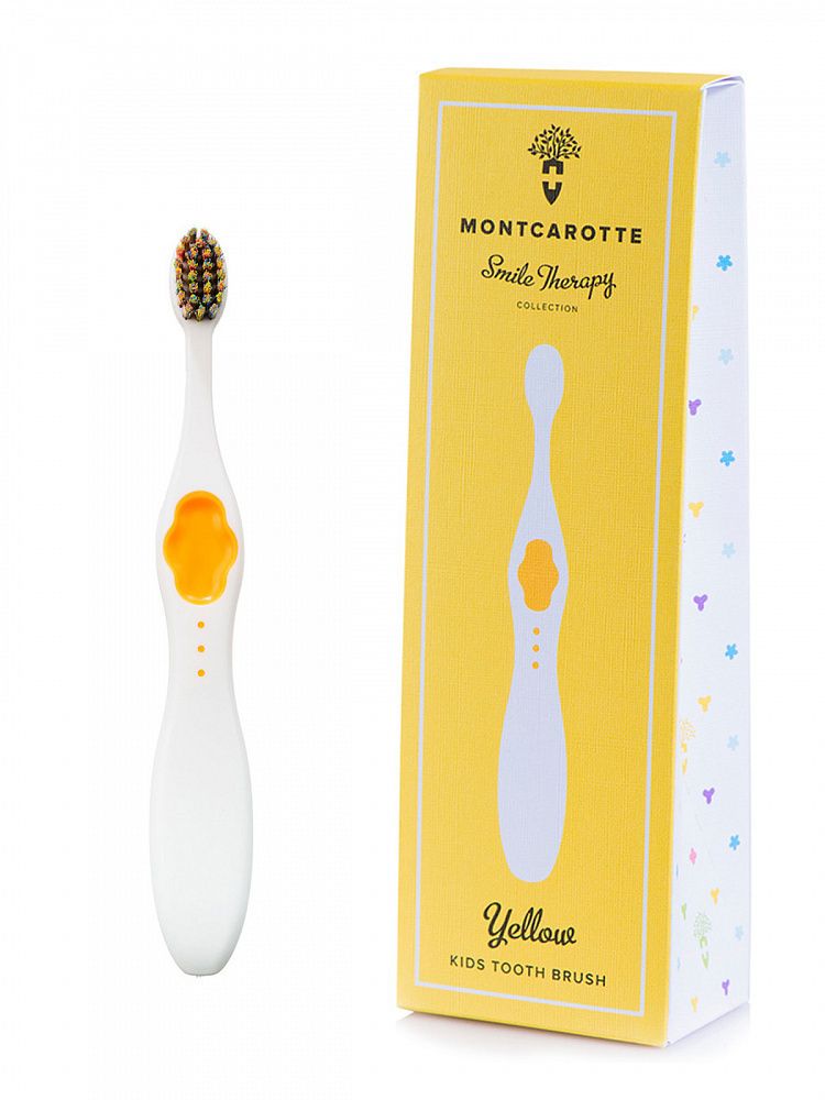 Montcarotte yellow kids brush KIDS SMILE therapy collection soft 0.15mm MC210