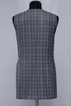 Удлинённый жилет 2980АЕ, клетка #406Кд062980АЕ