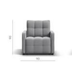 Кресло-кровать Денди Слим Велюр Монолит сталь