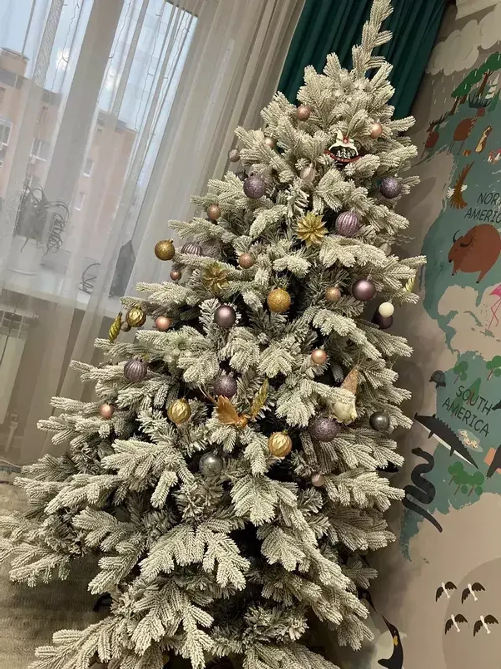 Заснеженная елка «Аляска» (Литая+пвх) 150 см / 1,5 м