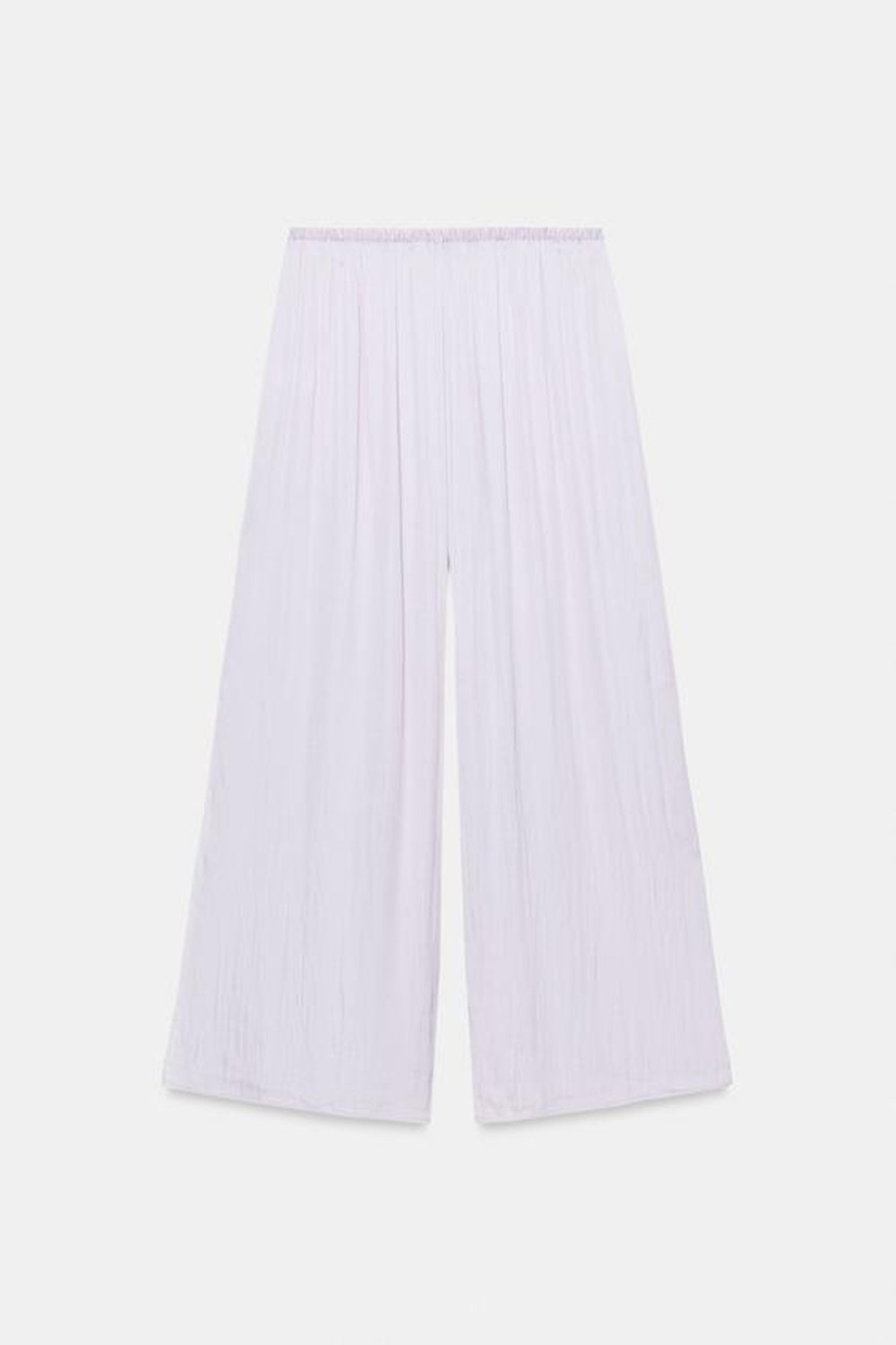 ZARA СВОБОДНЫЕ БРЮКИ ПАЛАЦЦО, СВЕТЛО-СИРЕНЕВЫЙ