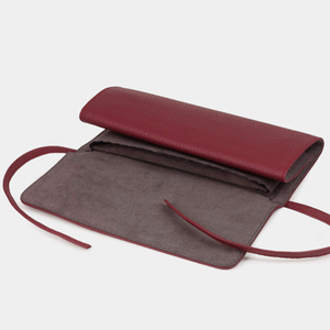 Чехол для ювелирных украшений Plier из кожи теленка, вишневого цвета