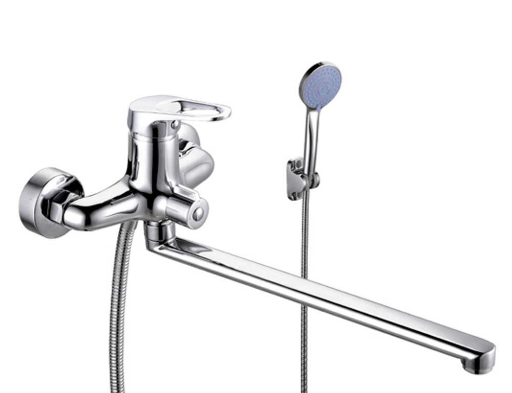 Смеситель для ванны V093542 однорычажный, длинный излив