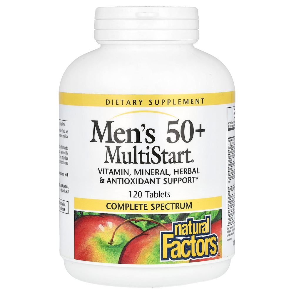 Natural Factors, MultiStart, мультивитамины для мужчин старше 50 лет, 120 таблеток
