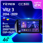 Teyes CC3 2K 9"для Toyota Vitz 2014-2019 (прав)
