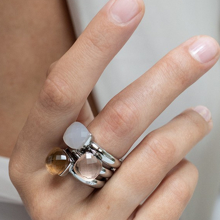 Кольцо Qudo FIRENZE 19 (S) Smoked Topaz 107000/40-5108 19 размер 19