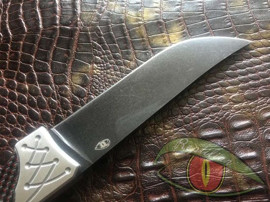 Складной нож Reptilian Пчак-1 red c клинком из стали D2, рукоять карбон