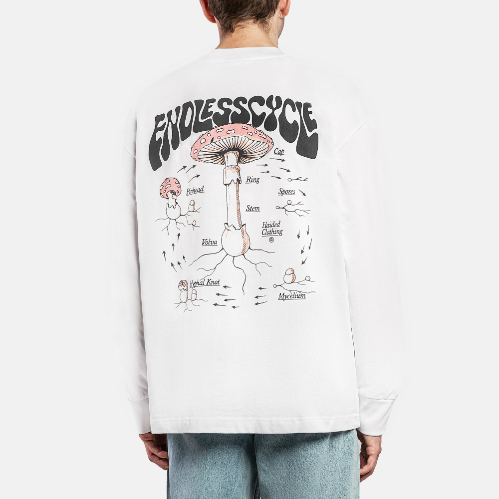 Лонгслив HAIDED ENDLESS CYCLE Белый