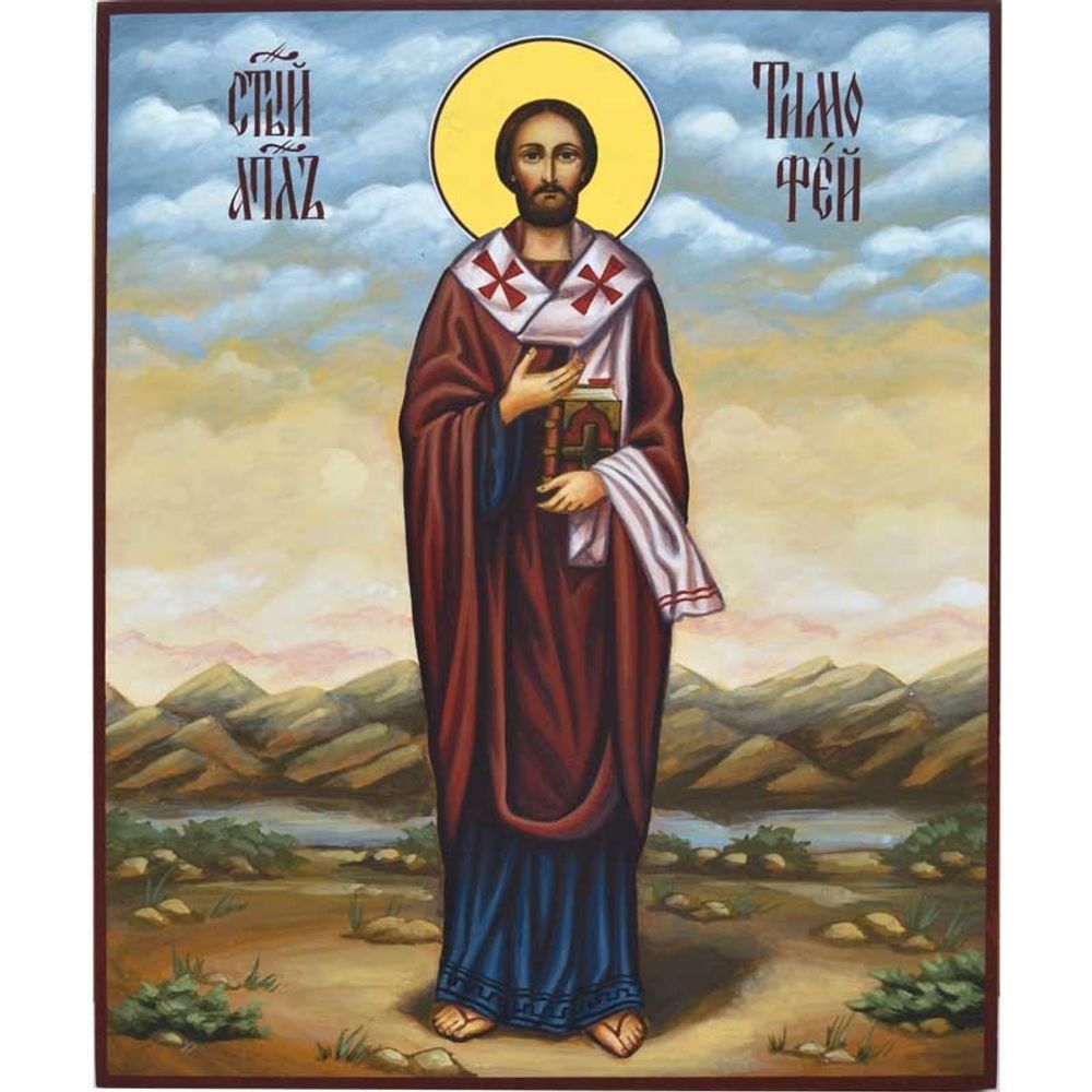 Святой Тимофей. Рукописная икона.