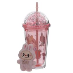 GAEM Стакан с крышкой и трубочкой, 460 мл, L10 W10 H21 см