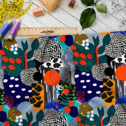 Ткань Барби абстрактные цветы