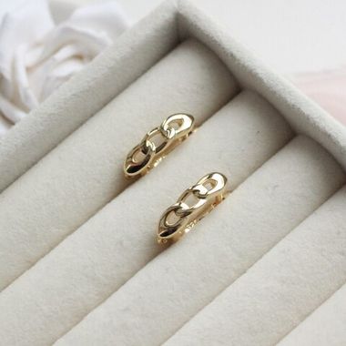 Швензы 17*5 мм с английским замком, позолота, Ш065