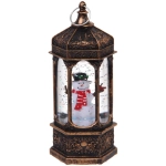 Сувенир с подсветкой «Сказочный мир - Снеговик» 6,4*14,5 см, Бронза (работает от батареек LR44*3)