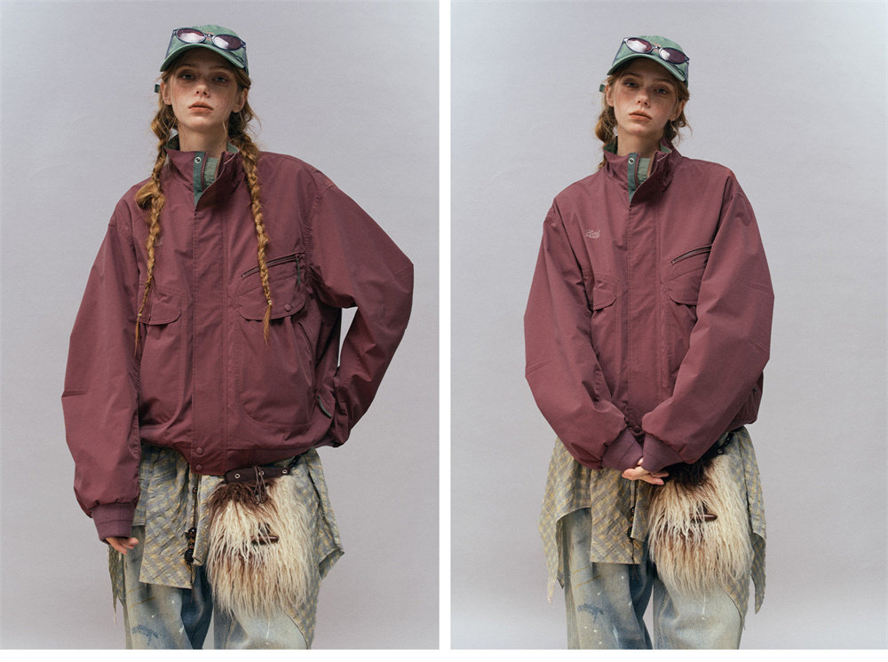 Куртка Nothomme Monterest Outdoor Water-Repellent Retro Mountain Style Color-Block Loose Fit Stand Collar Workwear Jacket