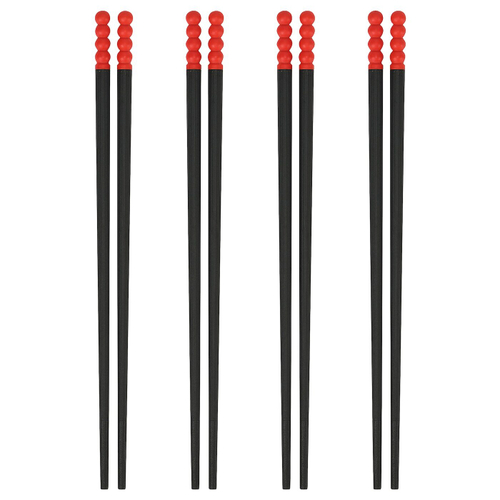 Набор палочек для еды IKEA FOSSTA, Пластик, Черный, 24 см, 4 пары