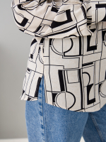 Рубашка Ртс-058/бежабстракция