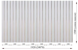 Набор реечного потолка для ванной из панелей ПВХ 1,92м х 1,5м, 3 полосы хром