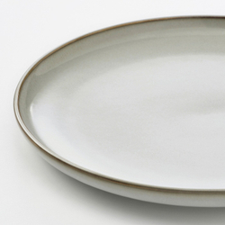 IKEA GLADELIG  (ИКЕА ГЛАДЕЛИГ)  -  Тарелка, серая, 25 см