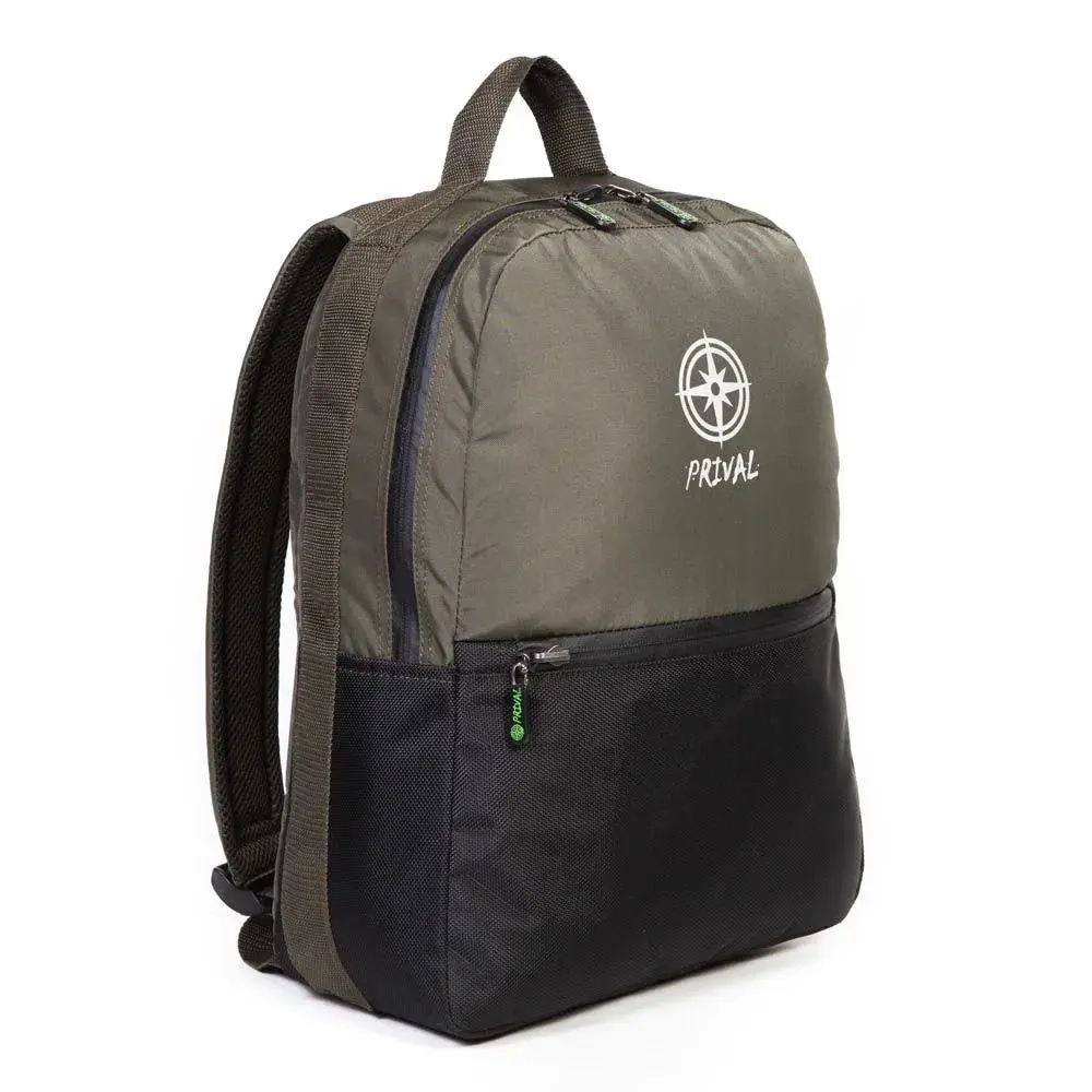 Рюкзак городской Prival Stark 15л, хаки+чёрный