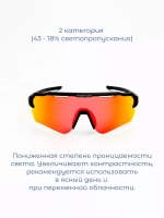 Очки ICON / Зеркальный темно‑красный