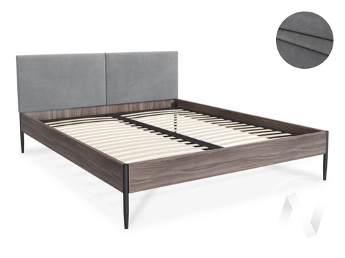 Кровать Лайт 1;6 (ясень/Ultra Grey; 1 категория)