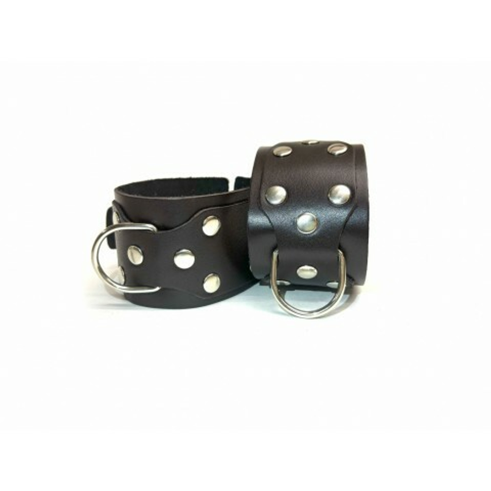 Наручники кожаные Sex Game коричневые