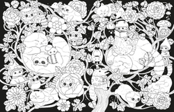A Million Kittens. Coloring Book