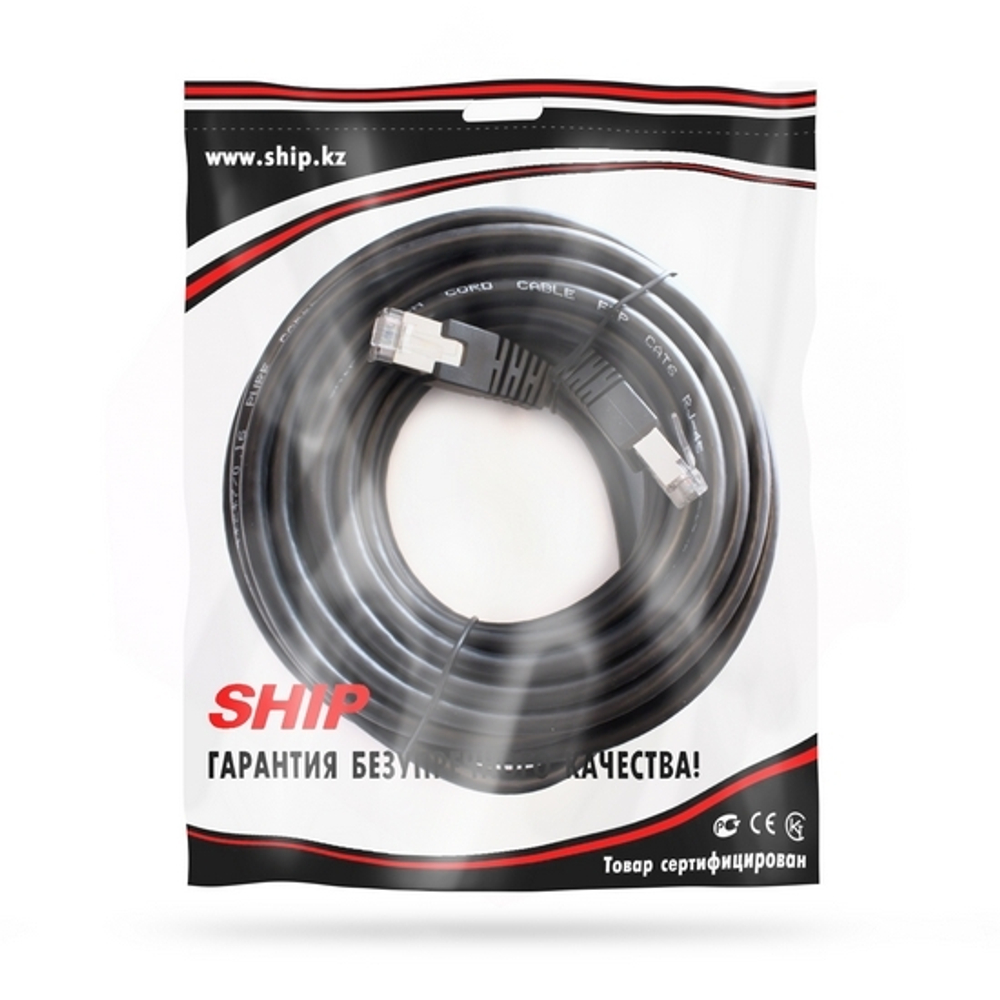 Патч Корд SHIP Cat.6 FTP LSZH RJ-45 7.5 м S7025BK0750-P